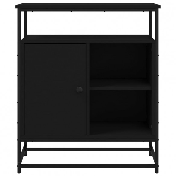 Buffet noir 69x35x80 cm bois d'ingénierie