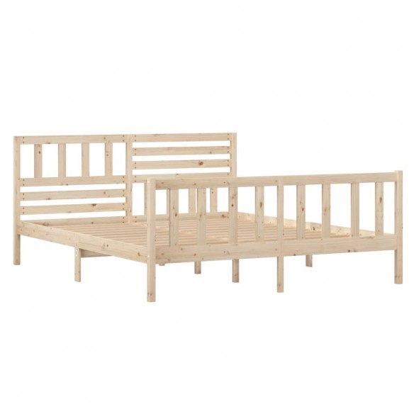 Cadre de lit Bois massif 135x190 cm Double