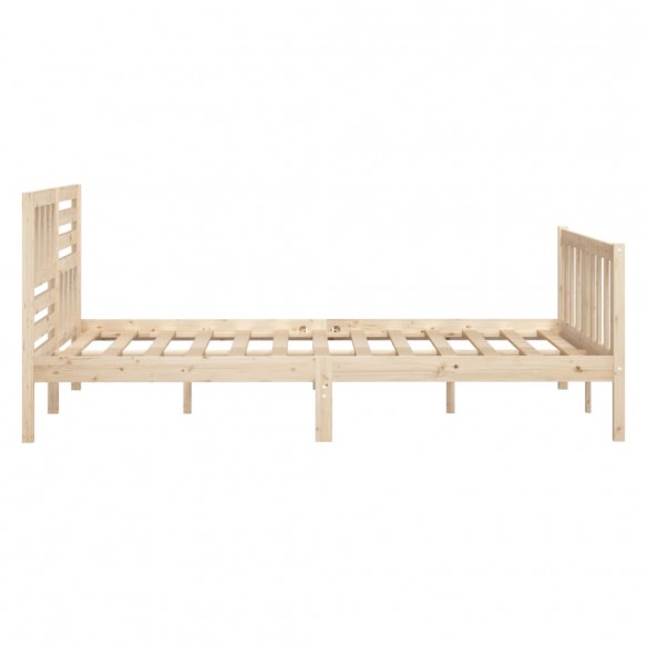 Cadre de lit Bois massif 135x190 cm Double