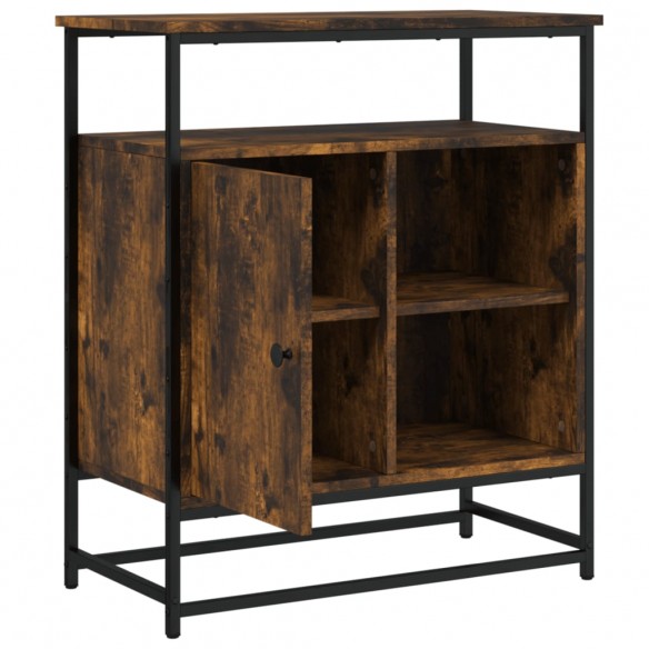 Buffet chêne fumé 69x35x80 cm bois d'ingénierie