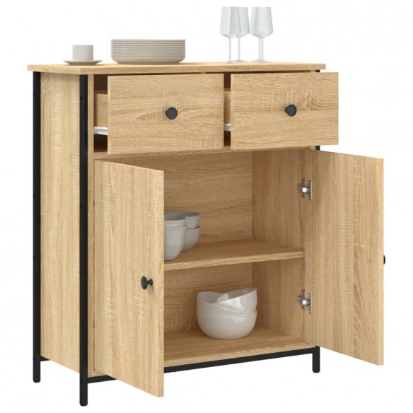 Buffet chêne sonoma 70x30x80 cm bois d'ingénierie