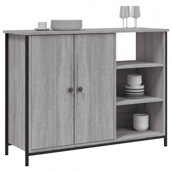 Buffet sonoma gris 100x33x75 cm bois d'ingénierie