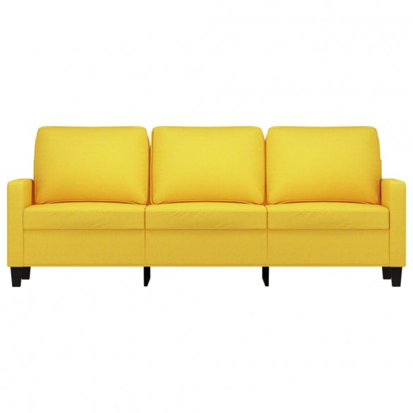 Canapé à 3 places Jaune clair 180 cm Tissu