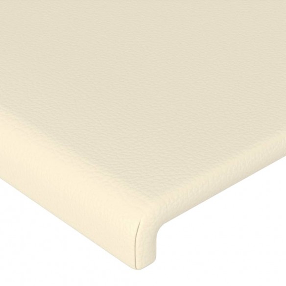 Tête de lit à LED Crème 160x5x78/88 cm Similicuir
