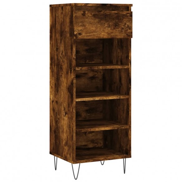 Armoire à chaussures Chêne fumé 40x36x105 cm Bois d'ingénierie