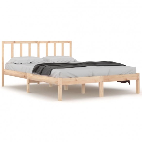 Cadre de lit bois de pin massif 135x190 cm double