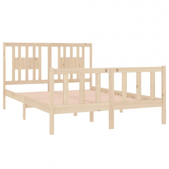 Cadre de lit bois massif 135x190 cm double