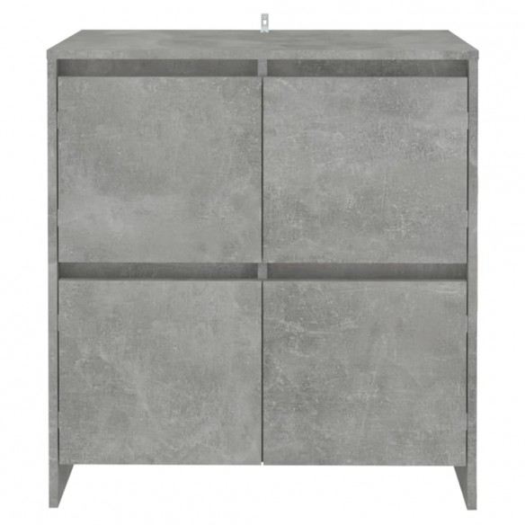 Buffets 2 pcs Gris béton 70x41x75 cm Aggloméré