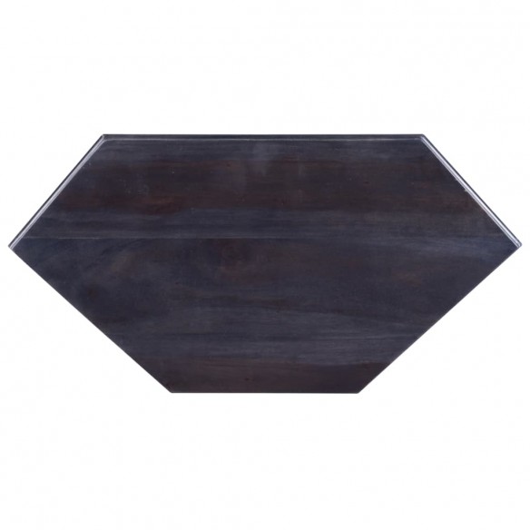 Meuble TV d'angle Noir clair 80x40x49 cm Bois massif d'acajou