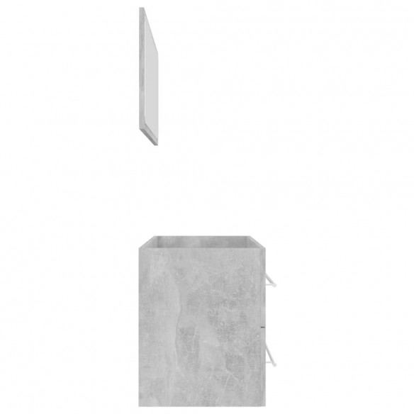 Ensemble de meubles de salle de bain 2 pcs Gris béton Aggloméré