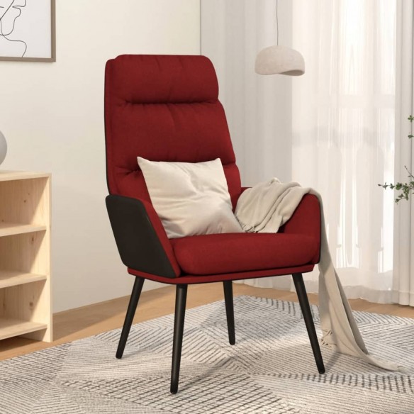 Chaise de relaxation Rouge bordeaux Tissu