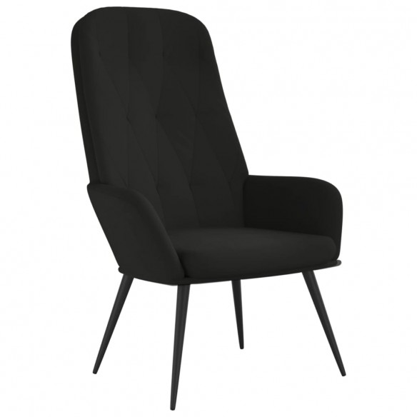 Chaise de relaxation Noir Velours