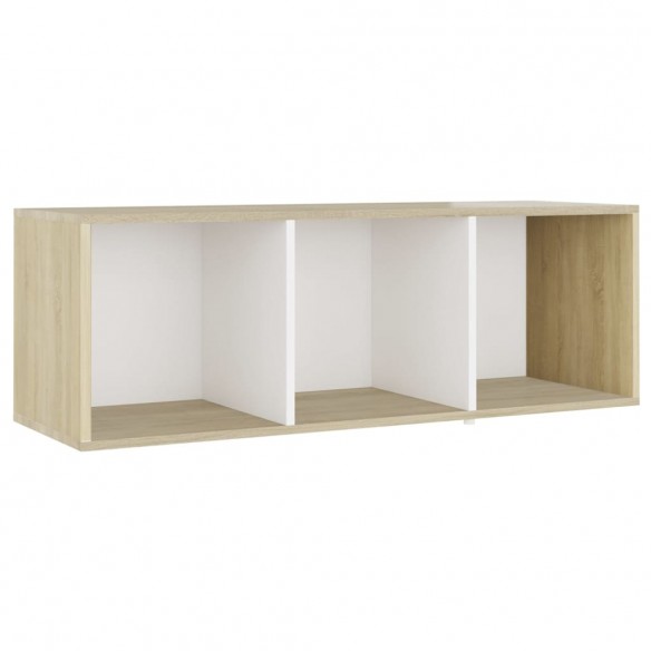 Ensemble de meubles TV 4 pcs Blanc et chêne sonoma Aggloméré