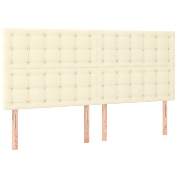 Têtes de lit 4 pcs Crème 90x5x78/88 cm Similicuir