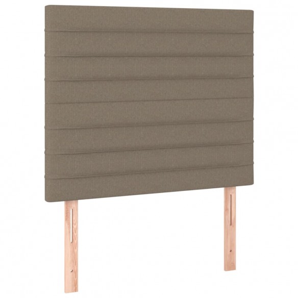 Sommier à lattes de lit avec matelas Taupe 100x200 cm Tissu