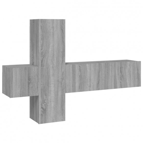 Ensemble de meubles TV 3 pcs Sonoma gris Bois d'ingénierie