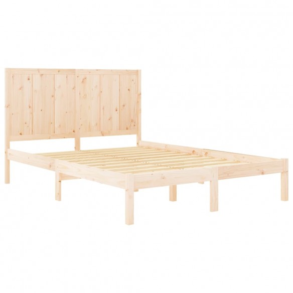 Cadre de lit Bois de pin massif 140x190 cm