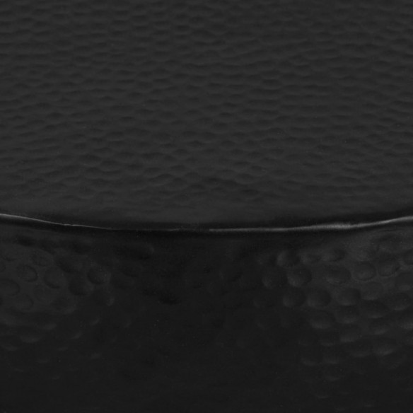 Table basse Aluminium martelé 70 x 30 cm Noir