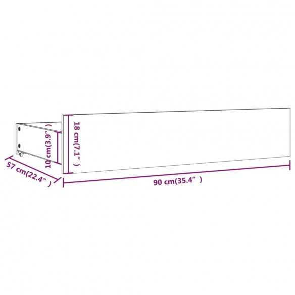 Cadre de lit avec tiroirs 120x190 cm Petit double