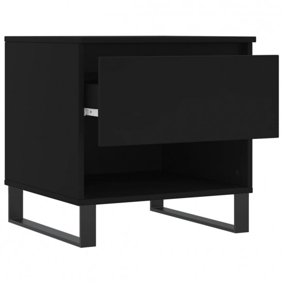 Table basse noir 50x46x50 cm bois d’ingénierie