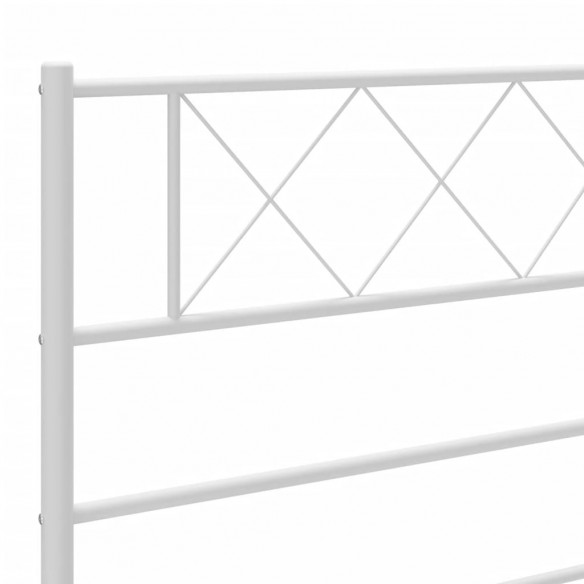 Tête de lit métal blanc 75 cm