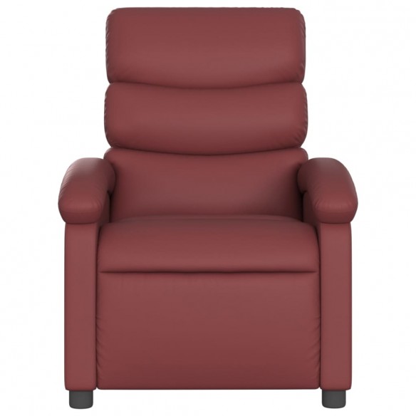 Fauteuil de massage inclinable Rouge bordeaux Similicuir