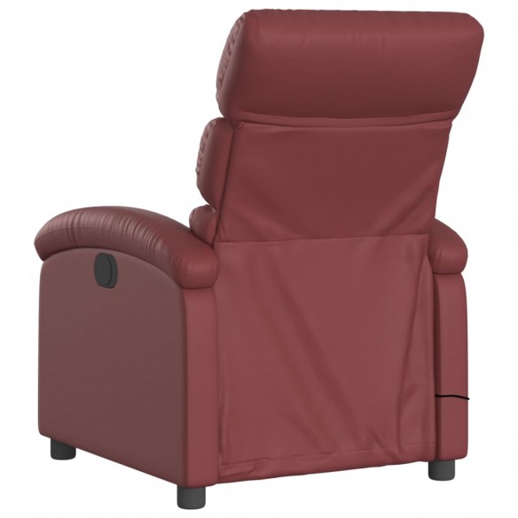 Fauteuil de massage inclinable Rouge bordeaux Similicuir