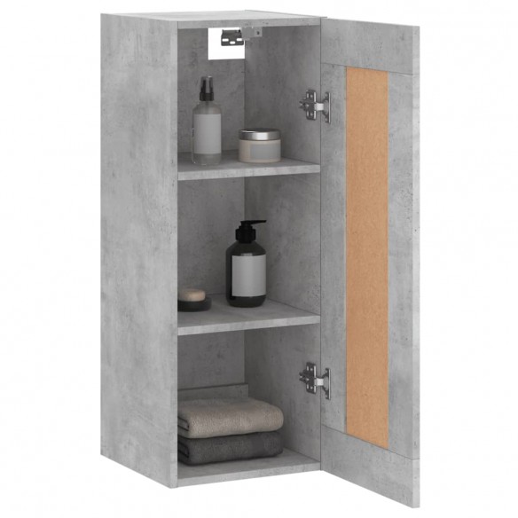 Armoire murale gris béton 34,5x34x90 cm bois d'ingénierie