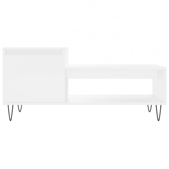 Table basse Blanc 100x50x45 cm Bois d'ingénierie