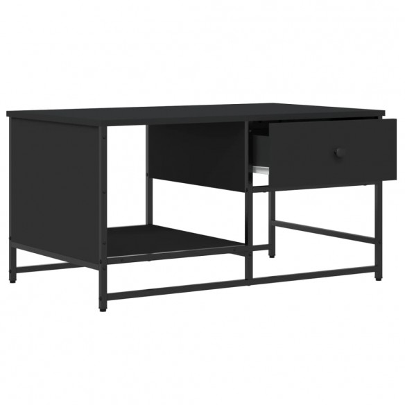 Table basse noir 85,5x51x45 cm bois d'ingénierie
