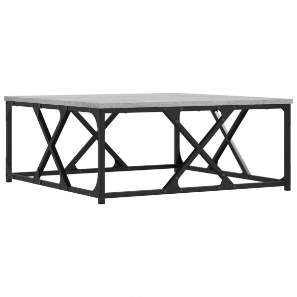 Table basse sonoma gris 70x70x30 cm bois d'ingénierie