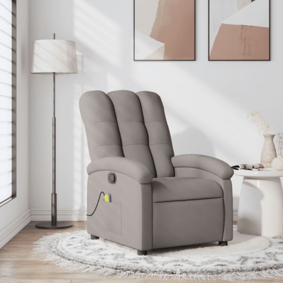 Fauteuil de massage inclinable Taupe Tissu