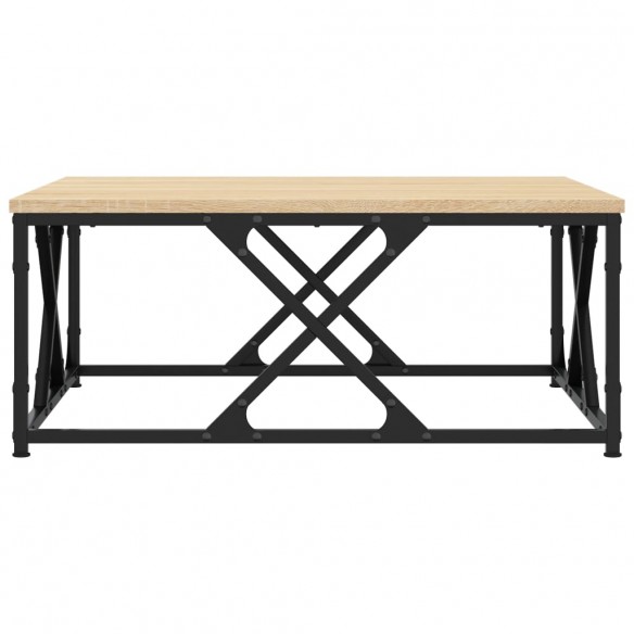 Table basse chêne sonoma 70x70x30 cm bois d'ingénierie