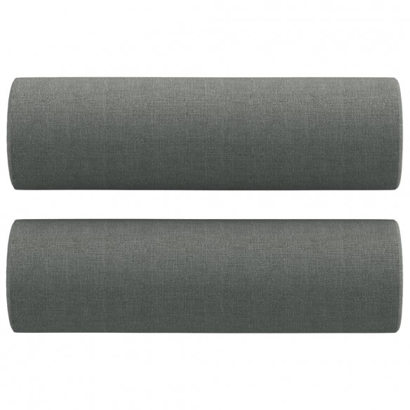 Canapé 2 places avec oreillers gris foncé 120 cm tissu