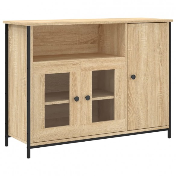 Buffet chêne sonoma 100x35x75 cm bois d'ingénierie