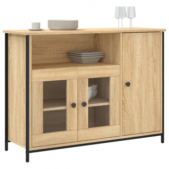 Buffet chêne sonoma 100x35x75 cm bois d'ingénierie