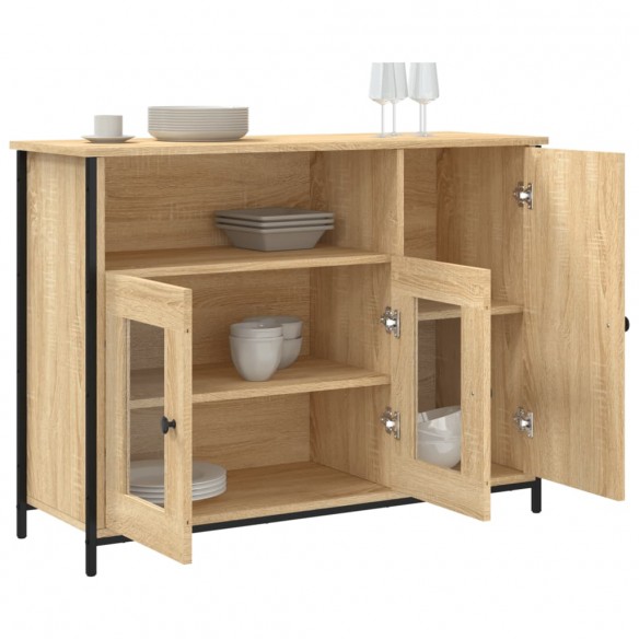 Buffet chêne sonoma 100x35x75 cm bois d'ingénierie