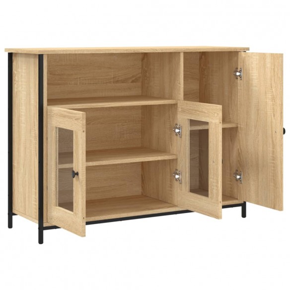 Buffet chêne sonoma 100x35x75 cm bois d'ingénierie