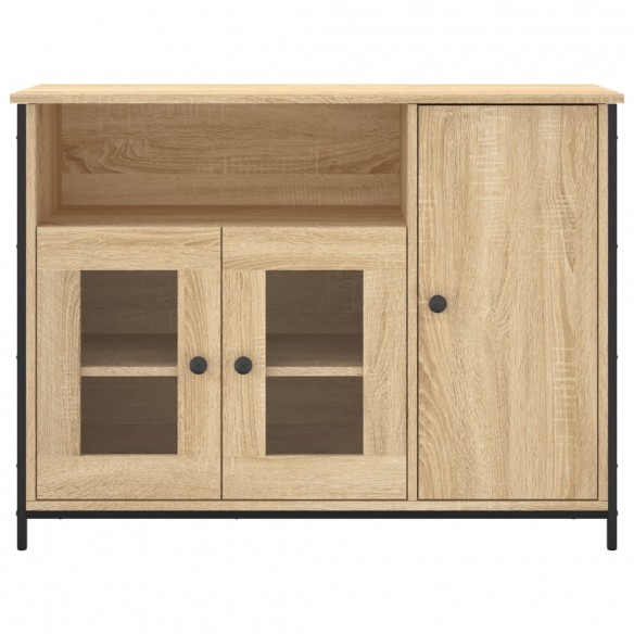 Buffet chêne sonoma 100x35x75 cm bois d'ingénierie