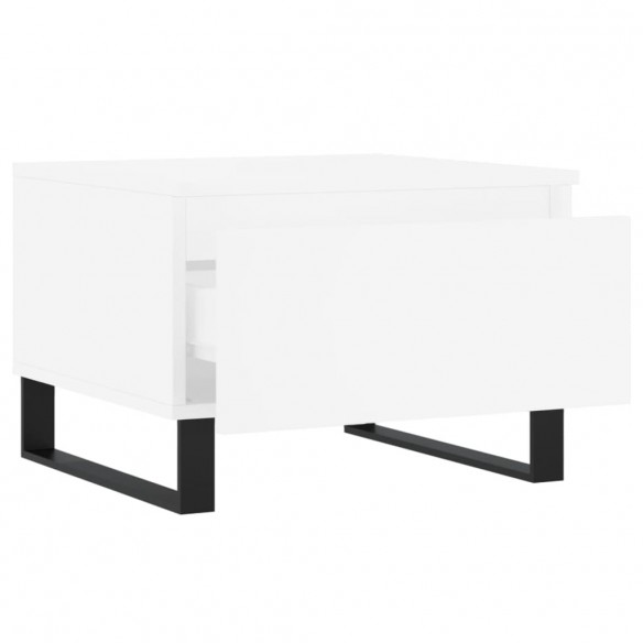 Tables basses 2 pcs blanc 50x46x35 cm bois d'ingénierie