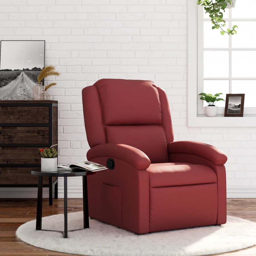 Fauteuil inclinable Rouge bordeaux Similicuir