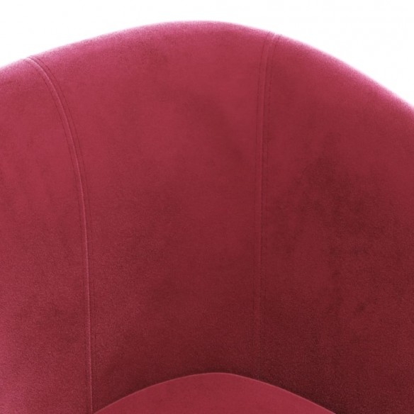 Fauteuil cabriolet rouge bordeaux velours