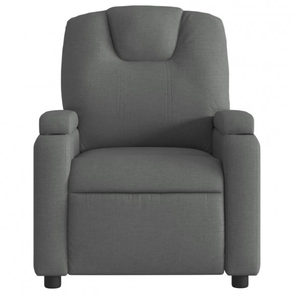 Fauteuil de massage inclinable Gris foncé Tissu