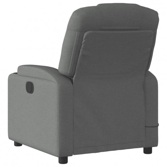 Fauteuil de massage inclinable Gris foncé Tissu