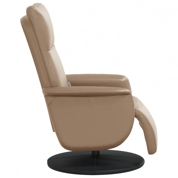 Fauteuil inclinable de massage repose-pieds cappuccino