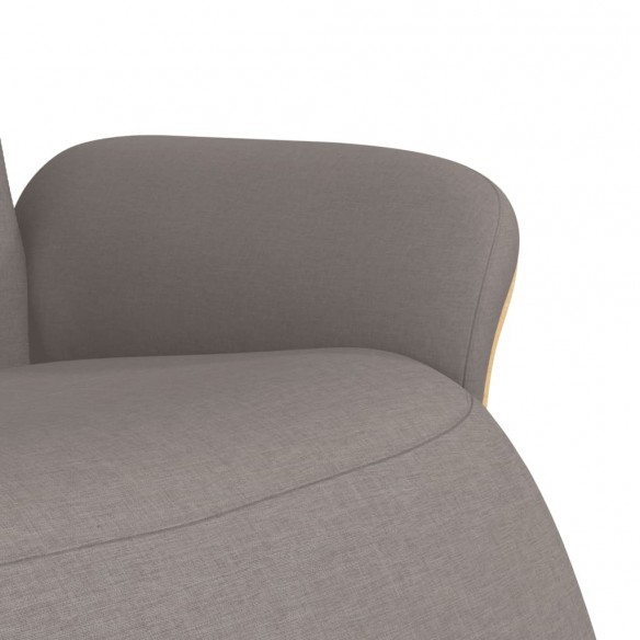 Fauteuil inclinable avec repose-pieds taupe tissu