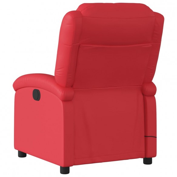 Fauteuil de massage inclinable rouge similicuir