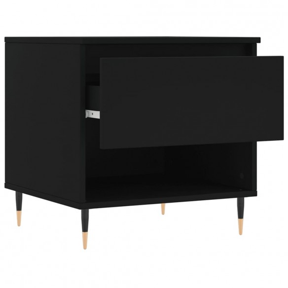 Table basse noir 50x46x50 cm bois d’ingénierie