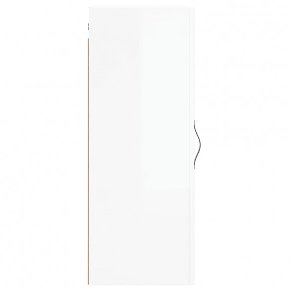 Armoire murale blanc brillant 34,5x34x90 cm bois d'ingénierie