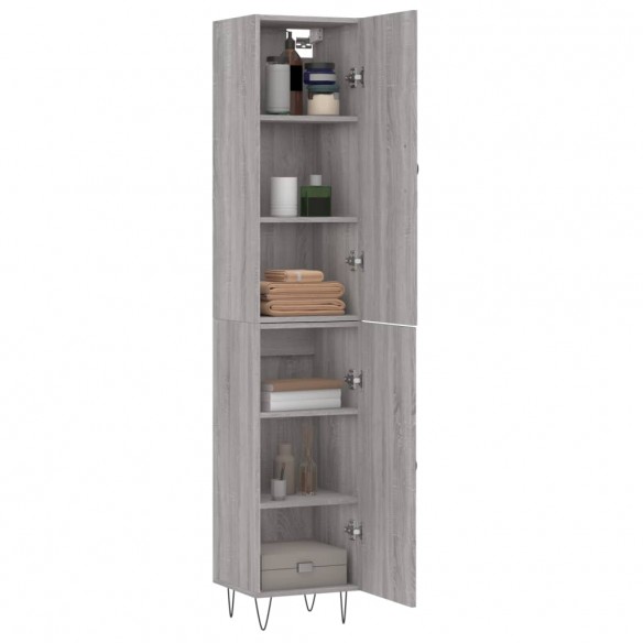 Buffet haut Sonoma gris 34,5x34x180 cm Bois d'ingénierie